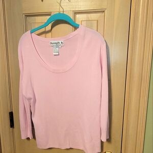 Misses sz L Scoop Neck Joseph A. Knit pink sweater